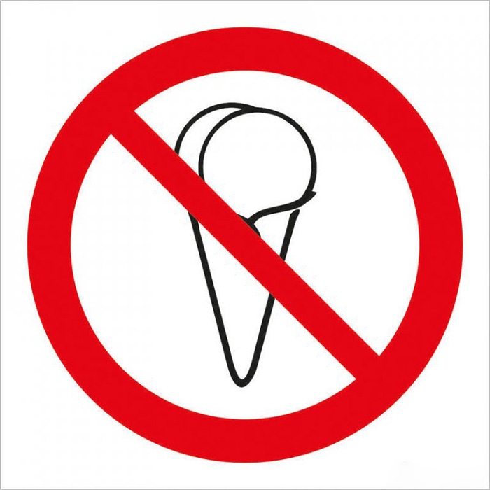 Zákaz vstupu so zmrzlinou